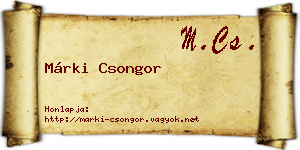 Márki Csongor névjegykártya