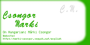 csongor marki business card